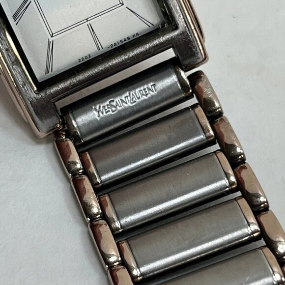 YVES SAINT LAURENT YSL STAINLESS STEEL WATCH New Battery Works! - Picture 6 of 13